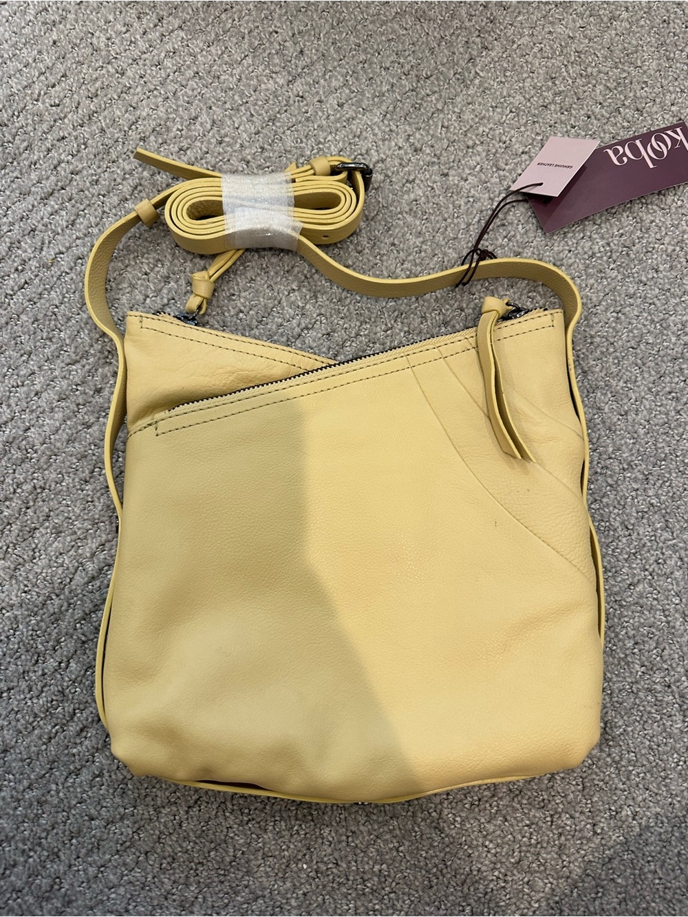 Kooba Lemon Yellow Leather Crossbody Bag - Picture 4 of 9